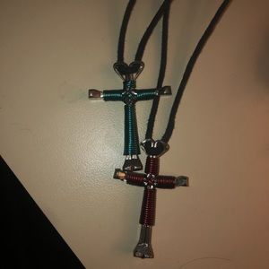 cross wire necklaces